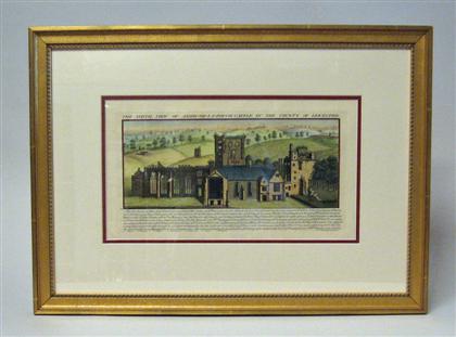 Four framed hand-colored copper