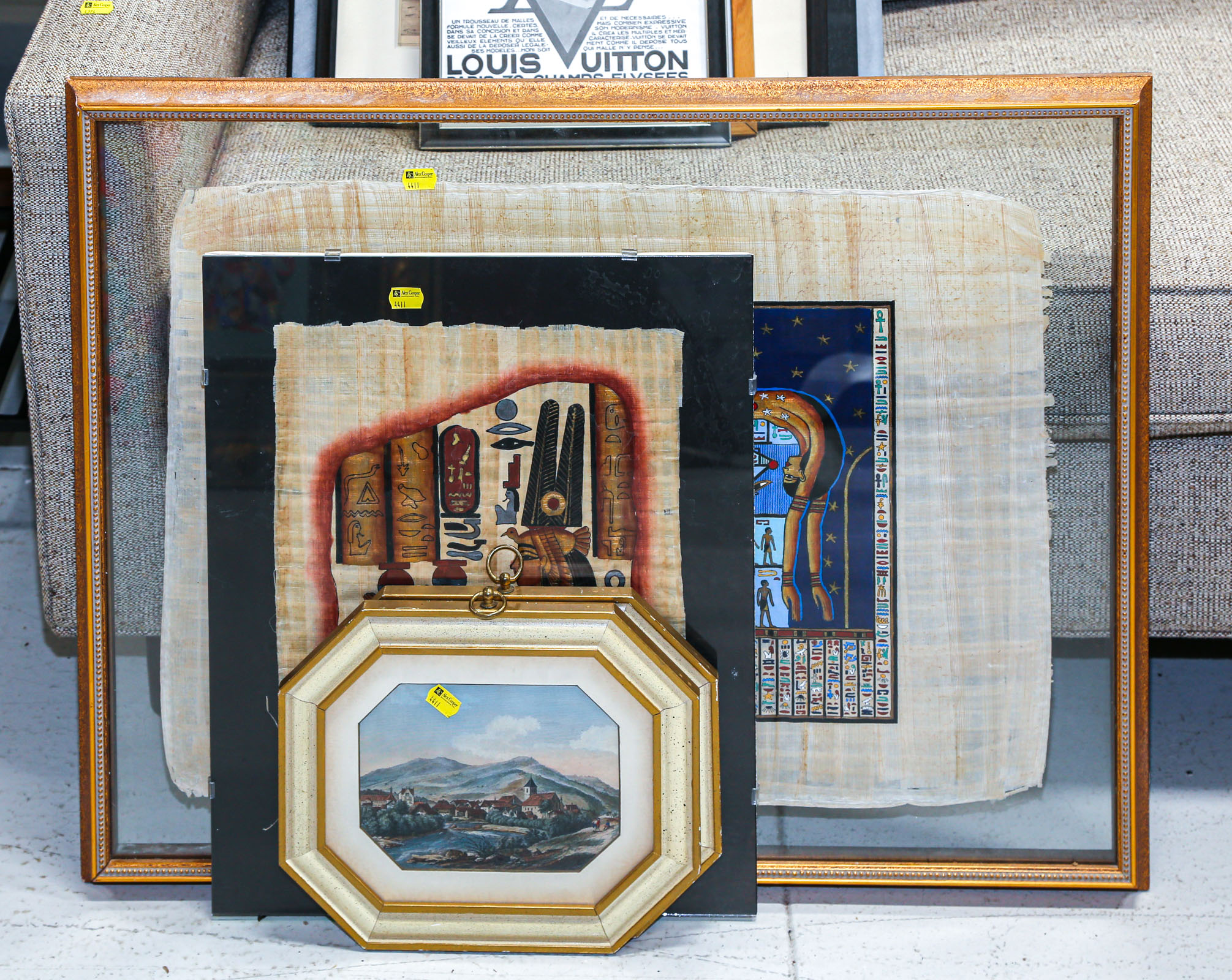FOUR FRAMED ITEMS Including two