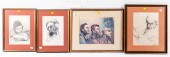 FOUR FRAMED JUDAICA THEMED ART