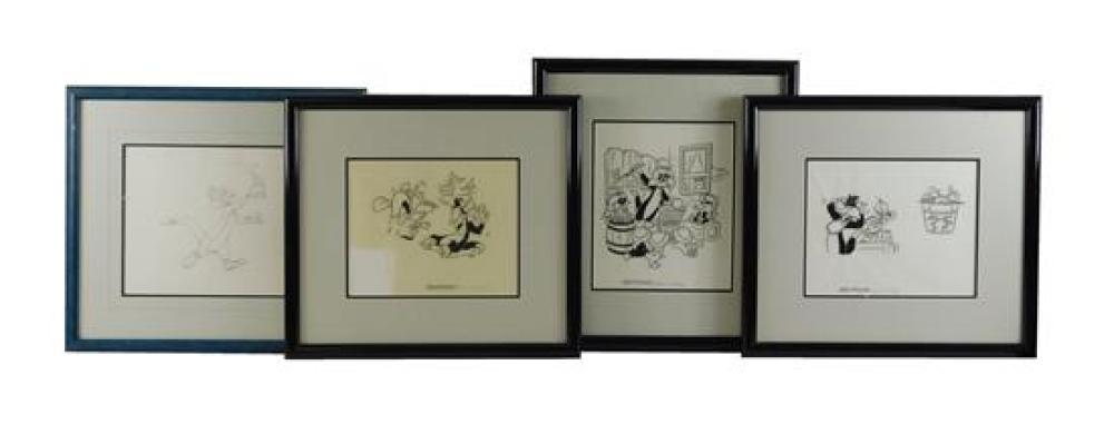 FOUR FRAMED "LOONEY TUNES"