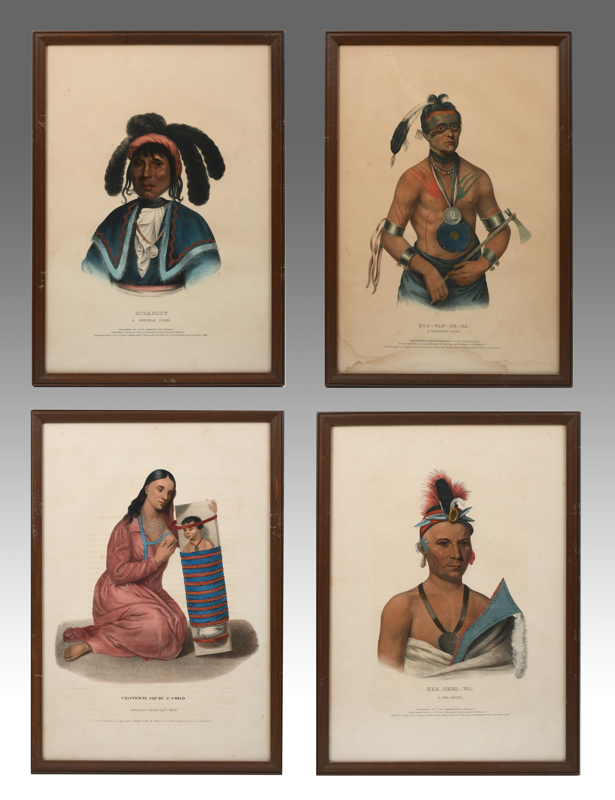 FOUR FRAMED MCKENNEY & HALL PRINTS: