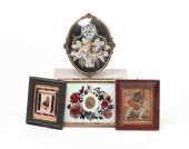FOUR FRAMED PIECES INCLUDING T