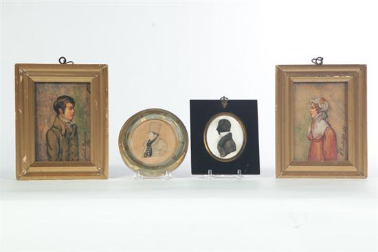 FOUR FRAMED PORTRAITS.  American 