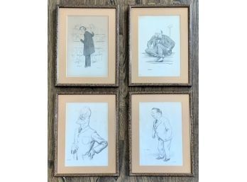 Four framed prints from the