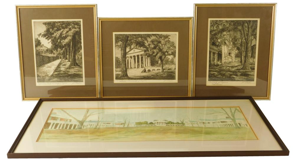 FOUR FRAMED PRINTS OF THE