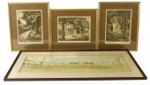 FOUR FRAMED PRINTS OF THE UNIV