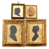 FOUR FRAMED SILHOUETTES, 19TH