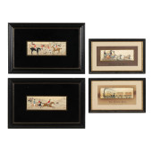 FOUR FRAMED STEVENGRAPHS<br>Fo