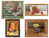 FOUR FRAMED STILL LIFE PAINTIN