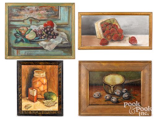 FOUR FRAMED STILL LIFE