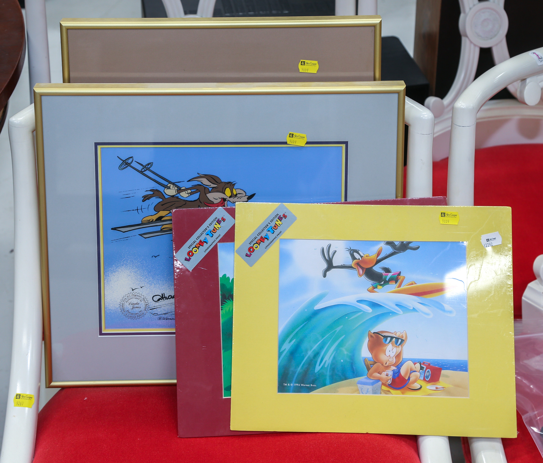 FOUR FRAMED & UNFRAMED LOONIE TOONS
