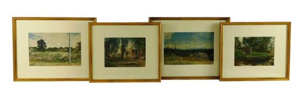 FOUR FRAMED WATERCOLOR