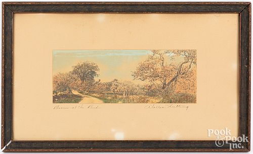 FOUR FRAMED WORKSFour framed works,
