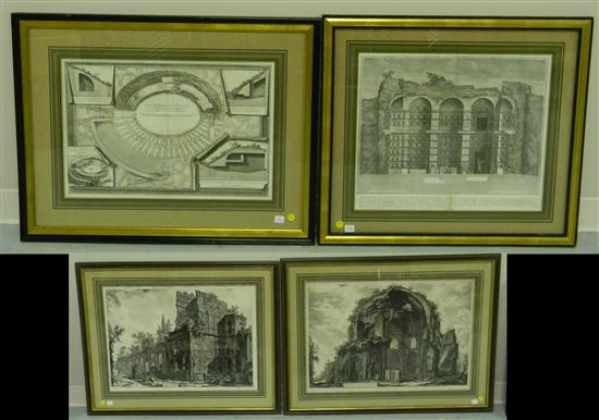 Four Francesco Piranesi (Italian 