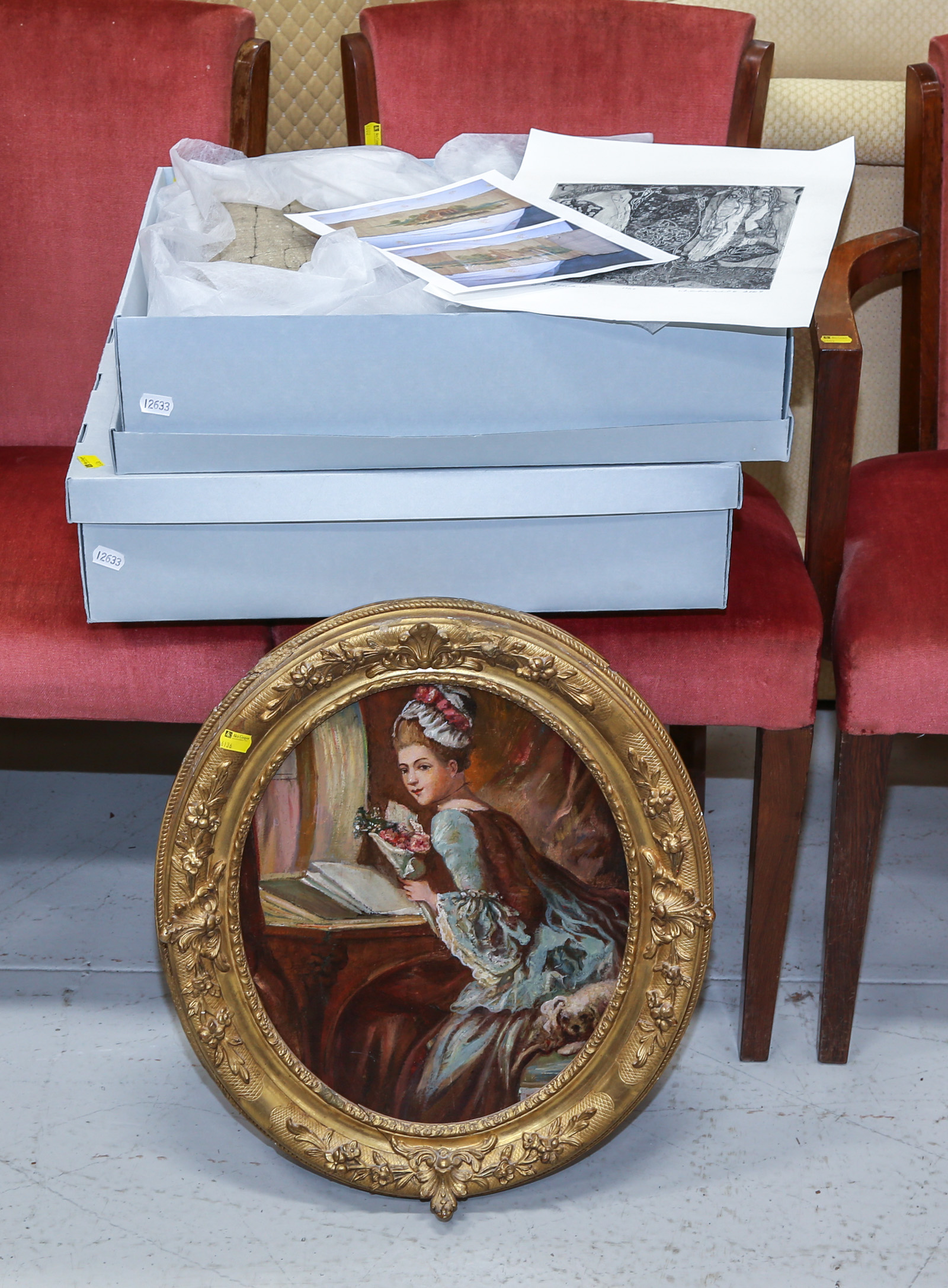 FOUR FRENCH ARCHITECTURAL PAINTINGS