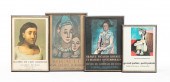 FOUR FRENCH ART GALLERY POSTER