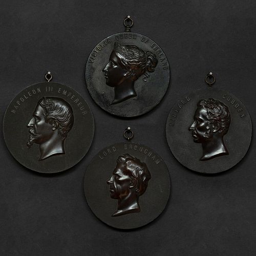 FOUR FRENCH BRONZE AND BOIS DURCI