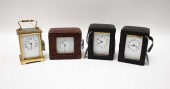 FOUR FRENCH CARRIAGE CLOCKS, T