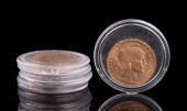 FOUR FRENCH GOLD 20 FRANC "ROO