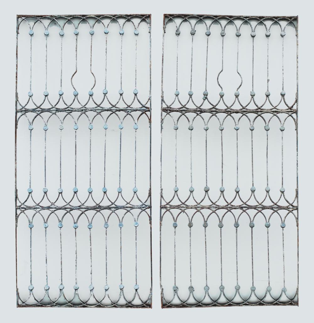 FOUR FRENCH IRON WINDOW
