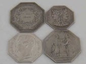 Four French octagonal commemor