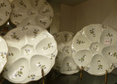 FOUR FRENCH OYSTER PLATES ATTR