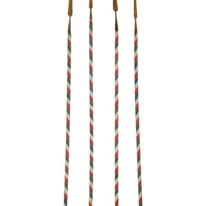 Four French Painted Javelins with