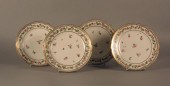 Four French porcelain plates