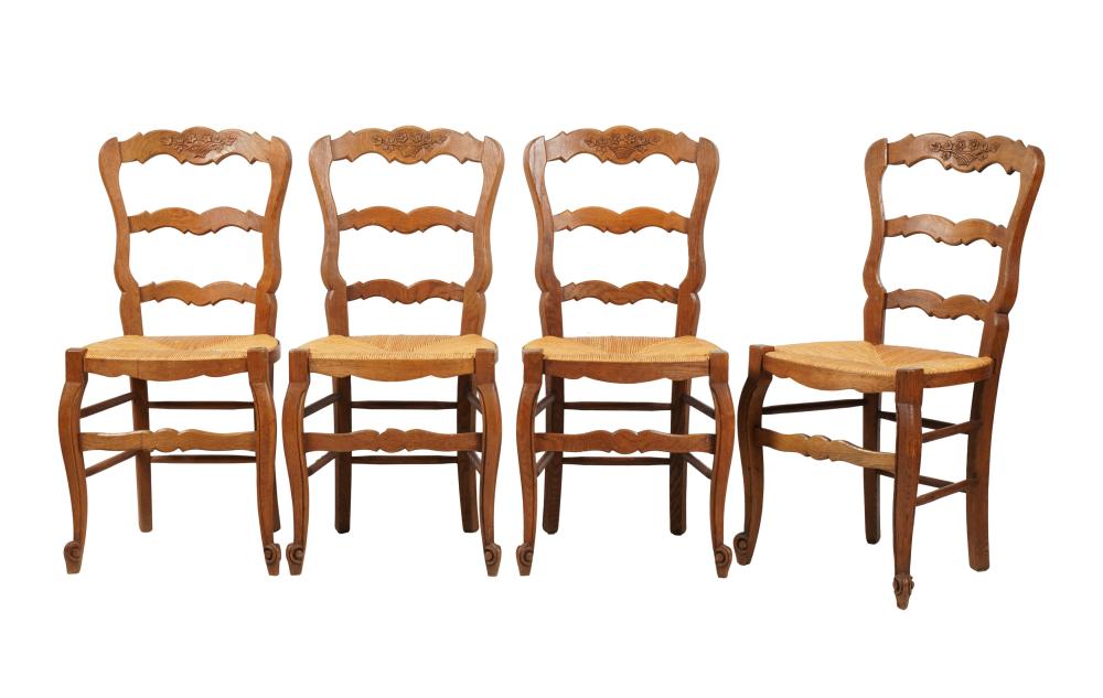 FOUR FRENCH PROVINCIAL-STYLE CARVED