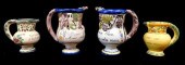 FOUR FRENCH PUZZLE PITCHERS, 1