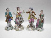 FOUR FRENCH STYLE FIGURAL PORC