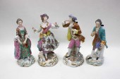 FOUR FRENCH STYLE FIGURAL PORC