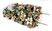 FOUR FRENCH TOLE PEINTE FLORAL