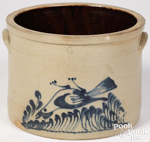 FOUR-GALLON STONEWARE CAKE CROCK,