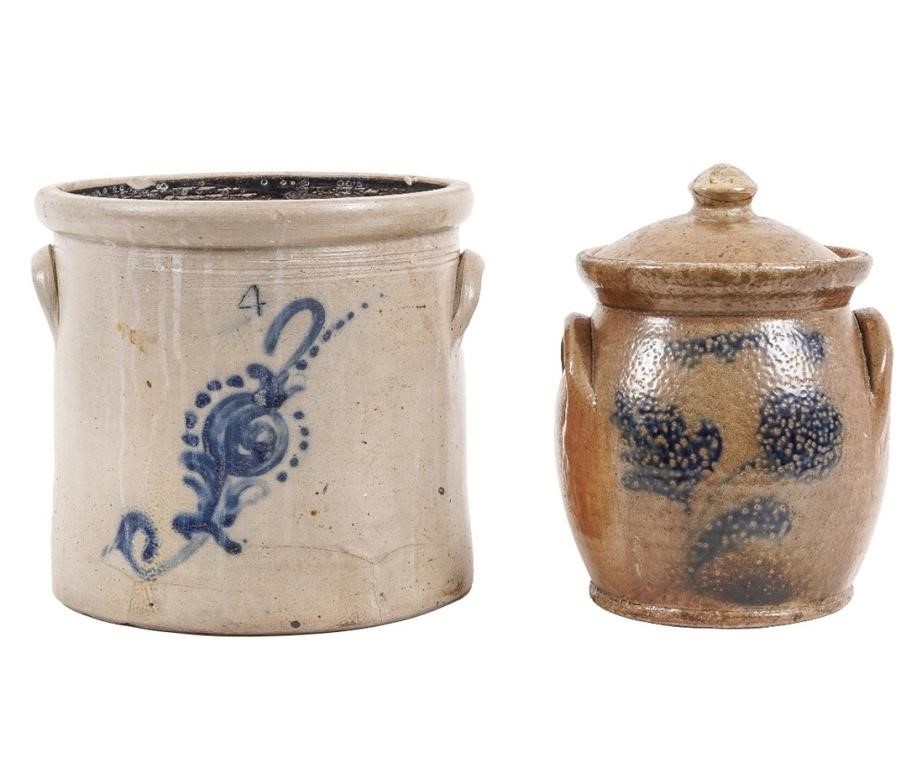 Four gallon stoneware crock