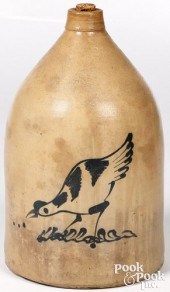 FOUR-GALLON STONEWARE JUG, 19T