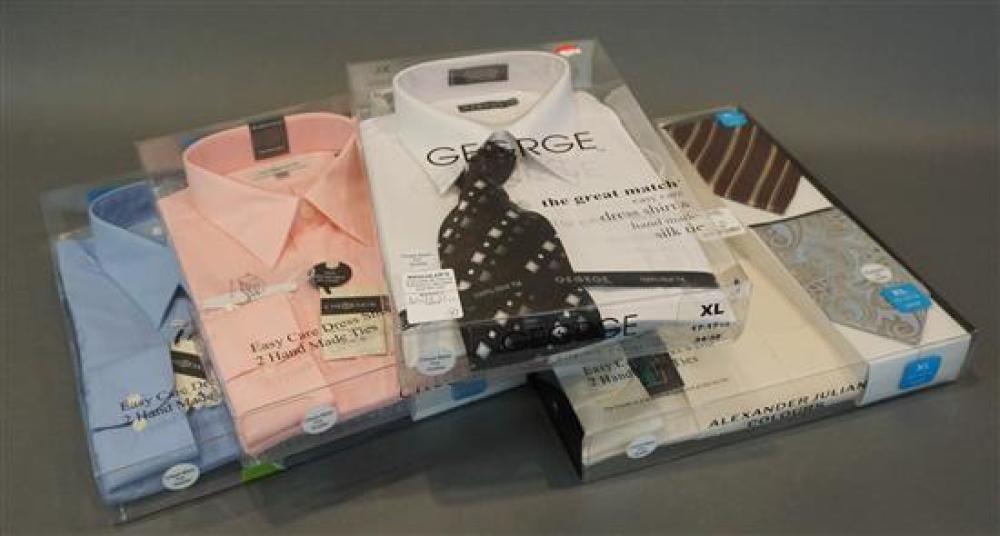 FOUR GENTLEMAN'S DRESS SHIRTS AND