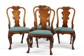FOUR GEORGE II STYLE DINING CH