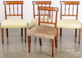 FOUR GEORGE III INLAID MAHOGAN