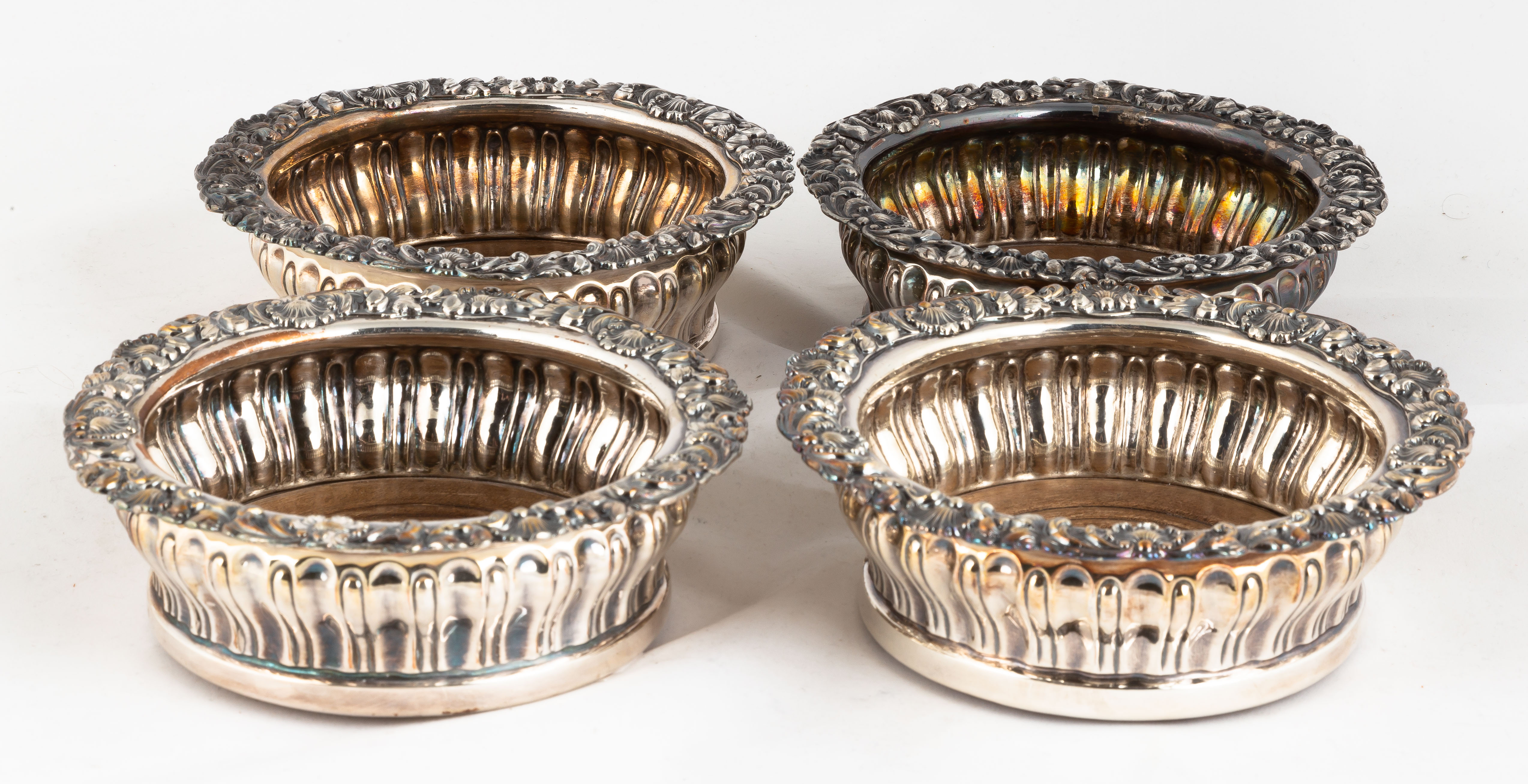 FOUR GEORGE III SHEFFIELD PLATE