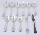 Four George III silver dessert