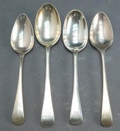 FOUR GEORGE III SILVER 'OLD EN