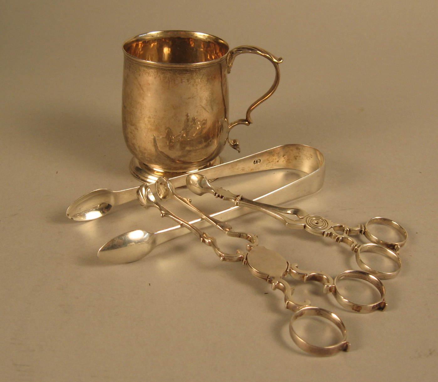 Four Georgian sterling silver table