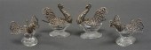 FOUR GERMAN 835-SILVER MOUNTED