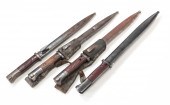 FOUR GERMAN BAYONETS WITH SCAB