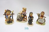 FOUR GERMAN HUMMEL PORCELAIN F