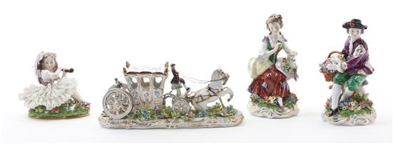 Four German Porcelain Figural