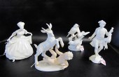 FOUR GERMAN PORCELAIN FIGURES: