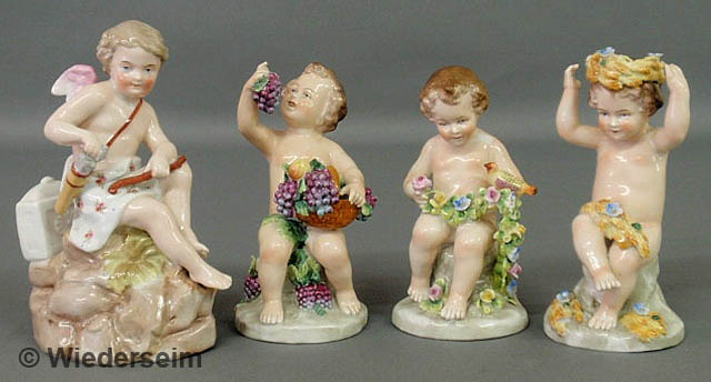 Four German porcelain figures As
