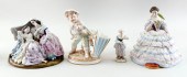 FOUR GERMAN PORCELAIN FIGURESF